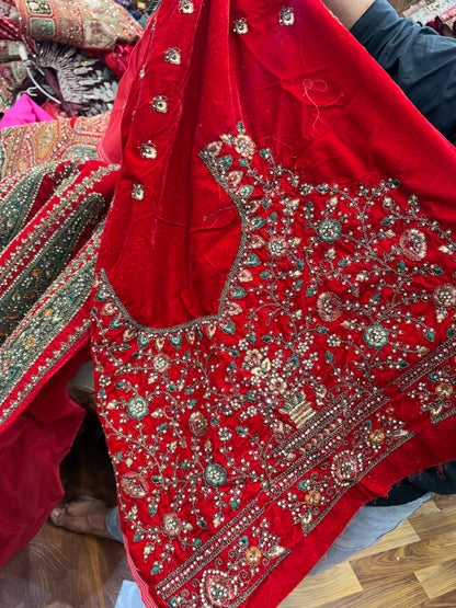 Red Ball Bridal Lehenga