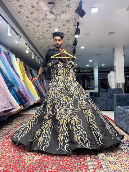 Pleasing black ball gown