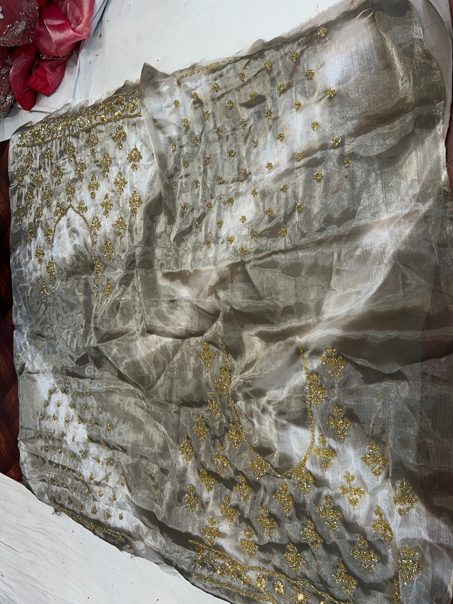 Gorgeous light golden handmade lehenga