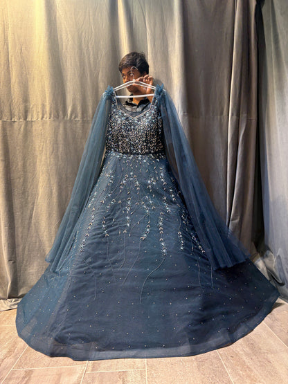 Glamorous navy blue gown