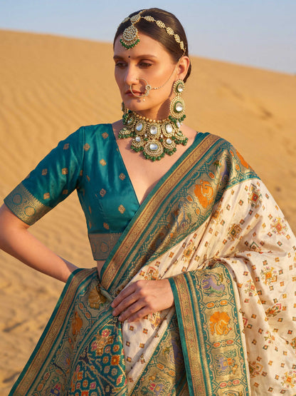 Wine Morpinch Viscose Patola With Position Print Saree 6255 - Shopping World