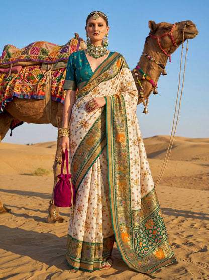 Wine Morpinch Viscose Patola With Position Print Saree 6255 - Shopping World