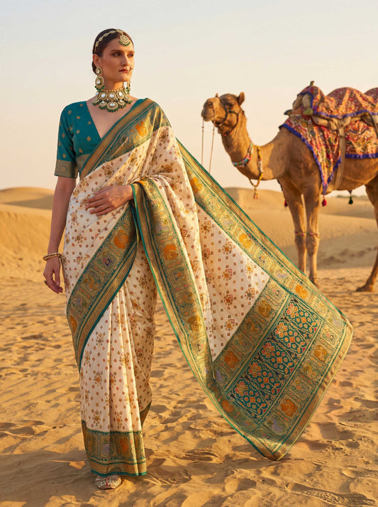 Wine Morpinch Viscose Patola With Position Print Saree 6255 - Shopping World