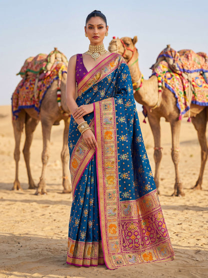 Wine Morpinch Viscose Patola With Position Print Saree 6255 - Shopping World