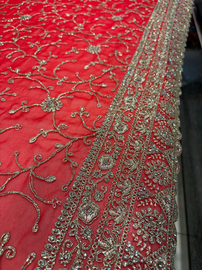 Awesome dark pink saree