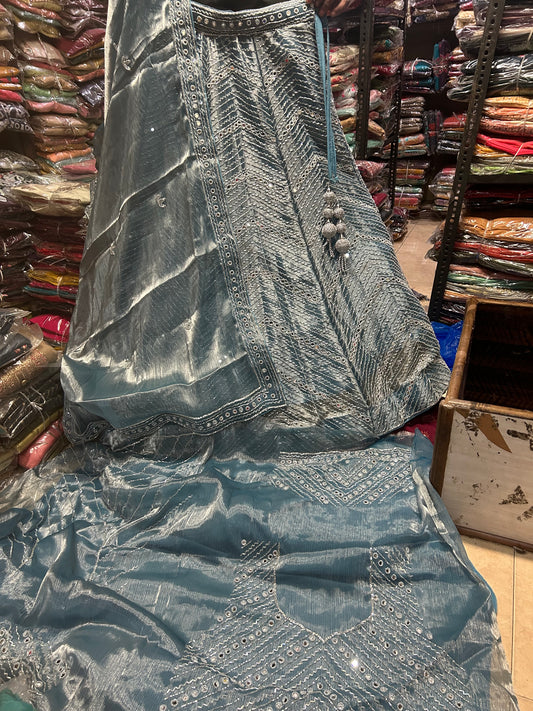 Extraordinary sky Blue Lehenga