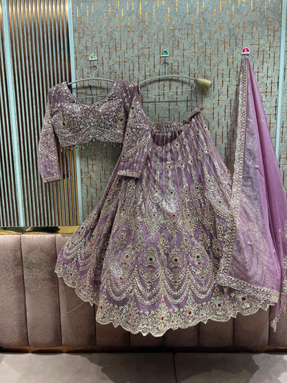 Mustard Crop Top Lehenga