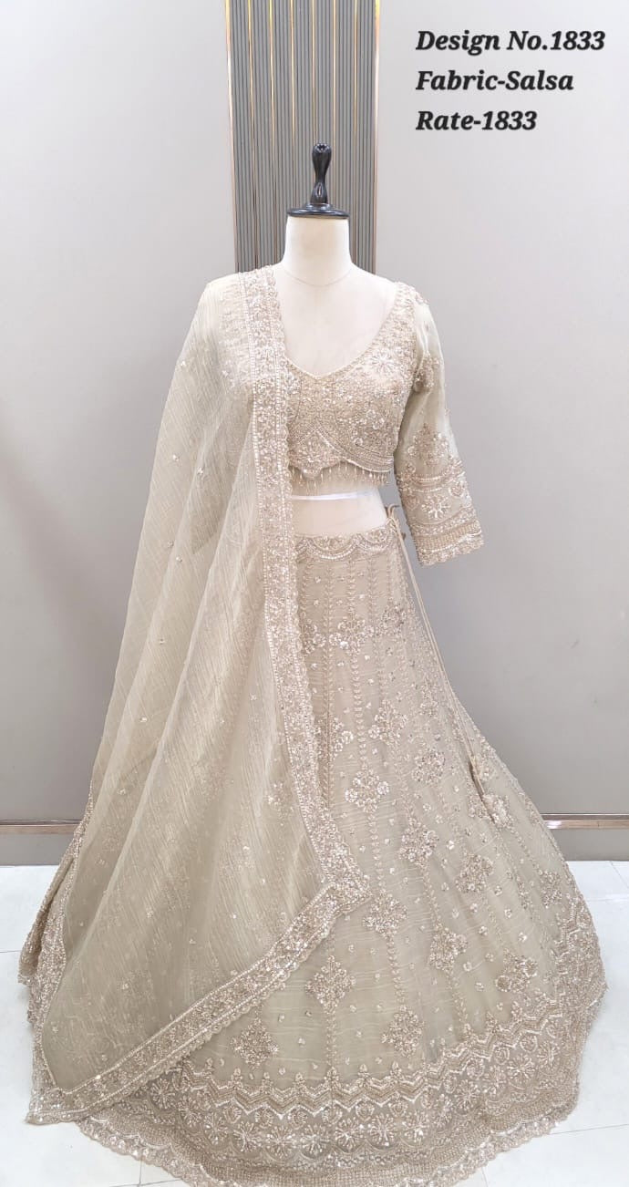 Turquoise green blue salsa Crop Top Lehenga