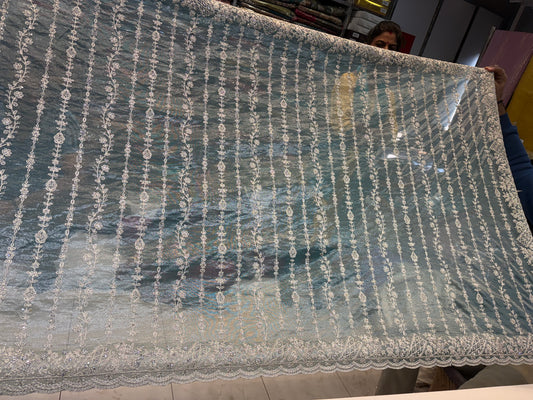 Majestic Light green Saree