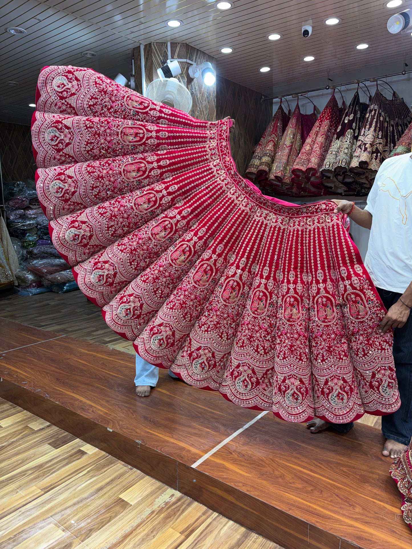 Rani Pink Ball Bridal Lehenga