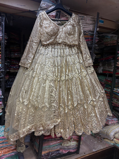 Eye catching Black On Black monotone Crop Top  lehenga