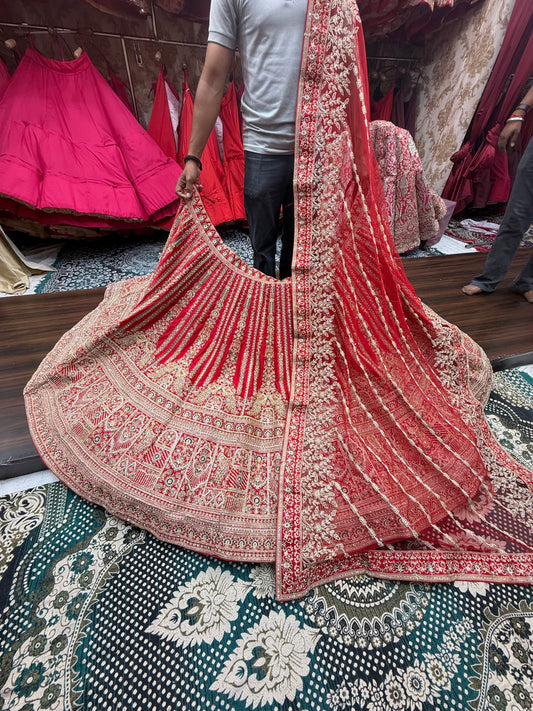 Rani Pink Peacock Bridal Lehenga