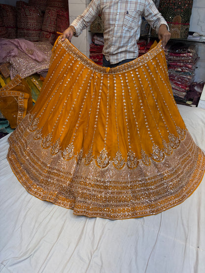 Mustard Designer Lehenga