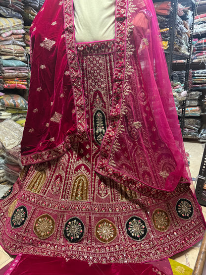 Awesome rani pink Bridal Lehenga