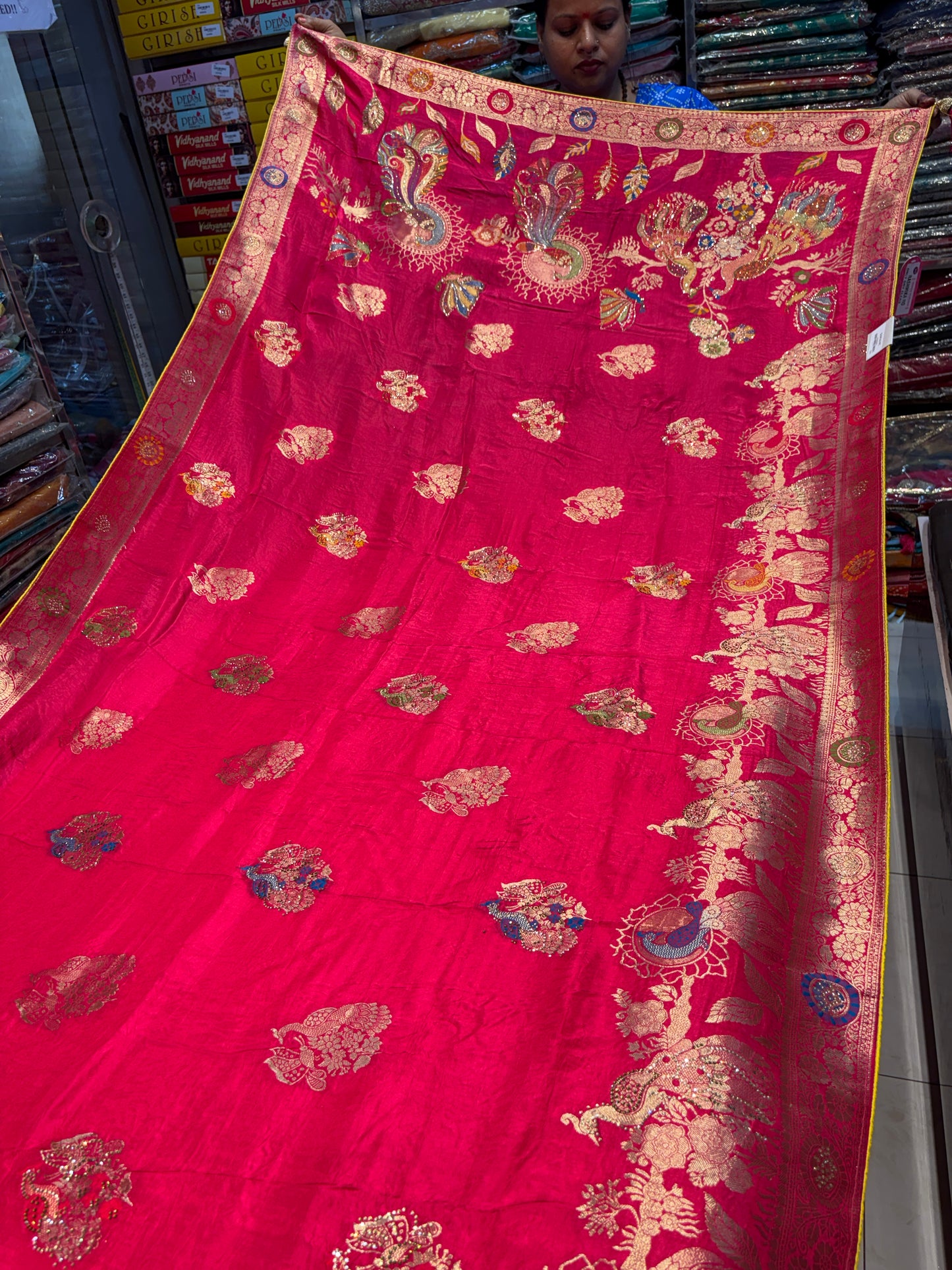 Attractive red saree