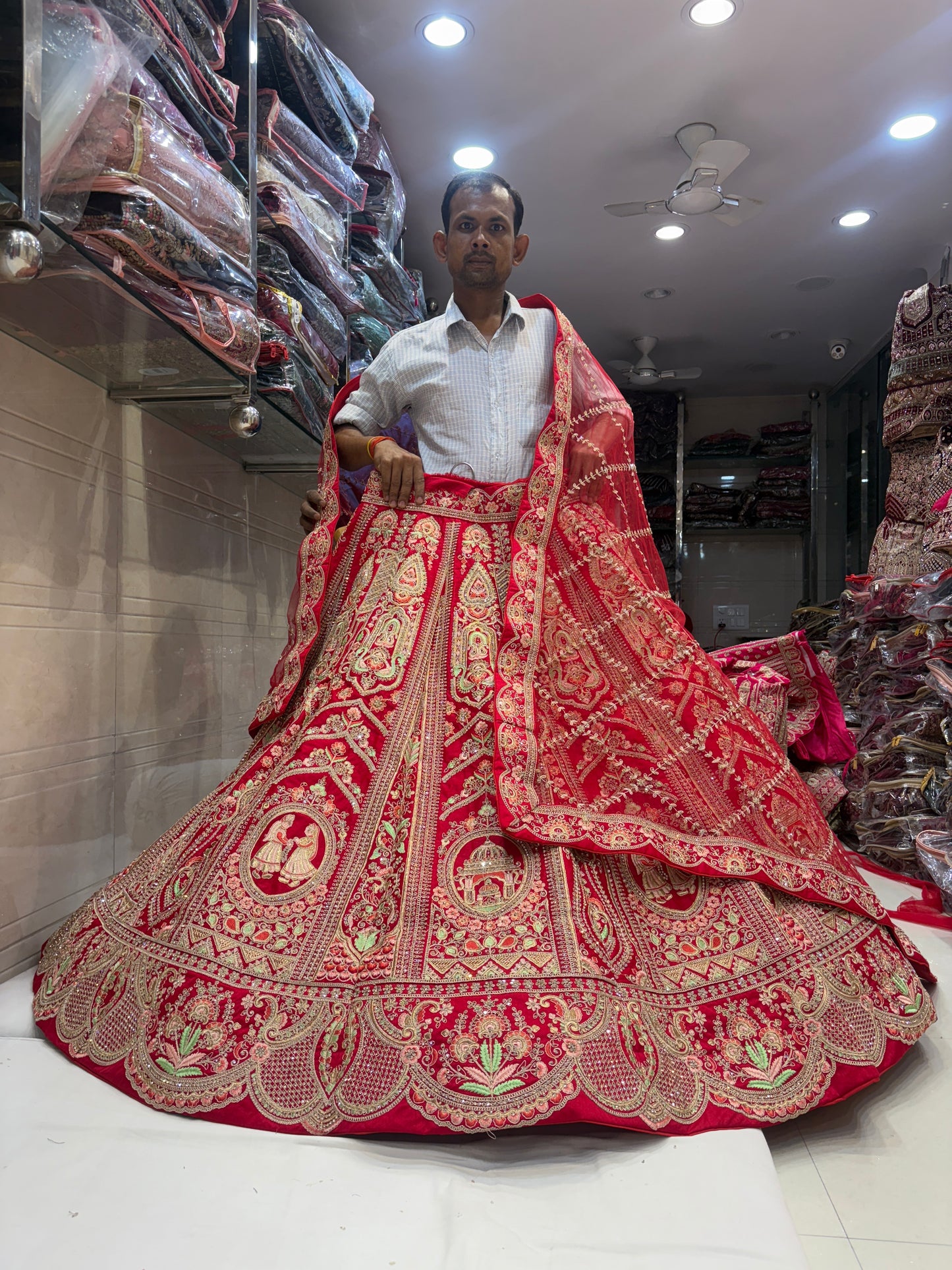 Something different Rani pink Bridal Lehenga