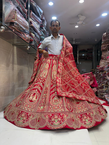 Something different Rani pink Bridal Lehenga