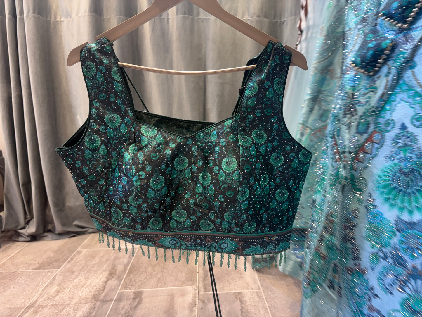 Lavishing blue Crop Top Lehenga