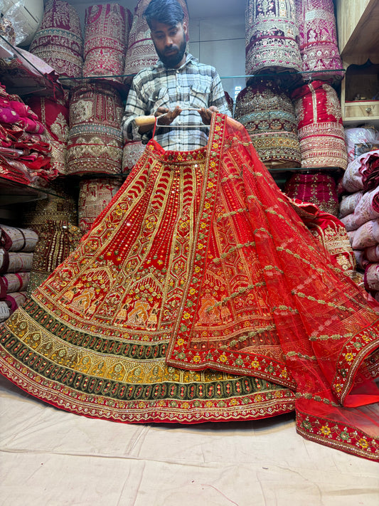 Rani pink Doli Barat Bridal Lehenga