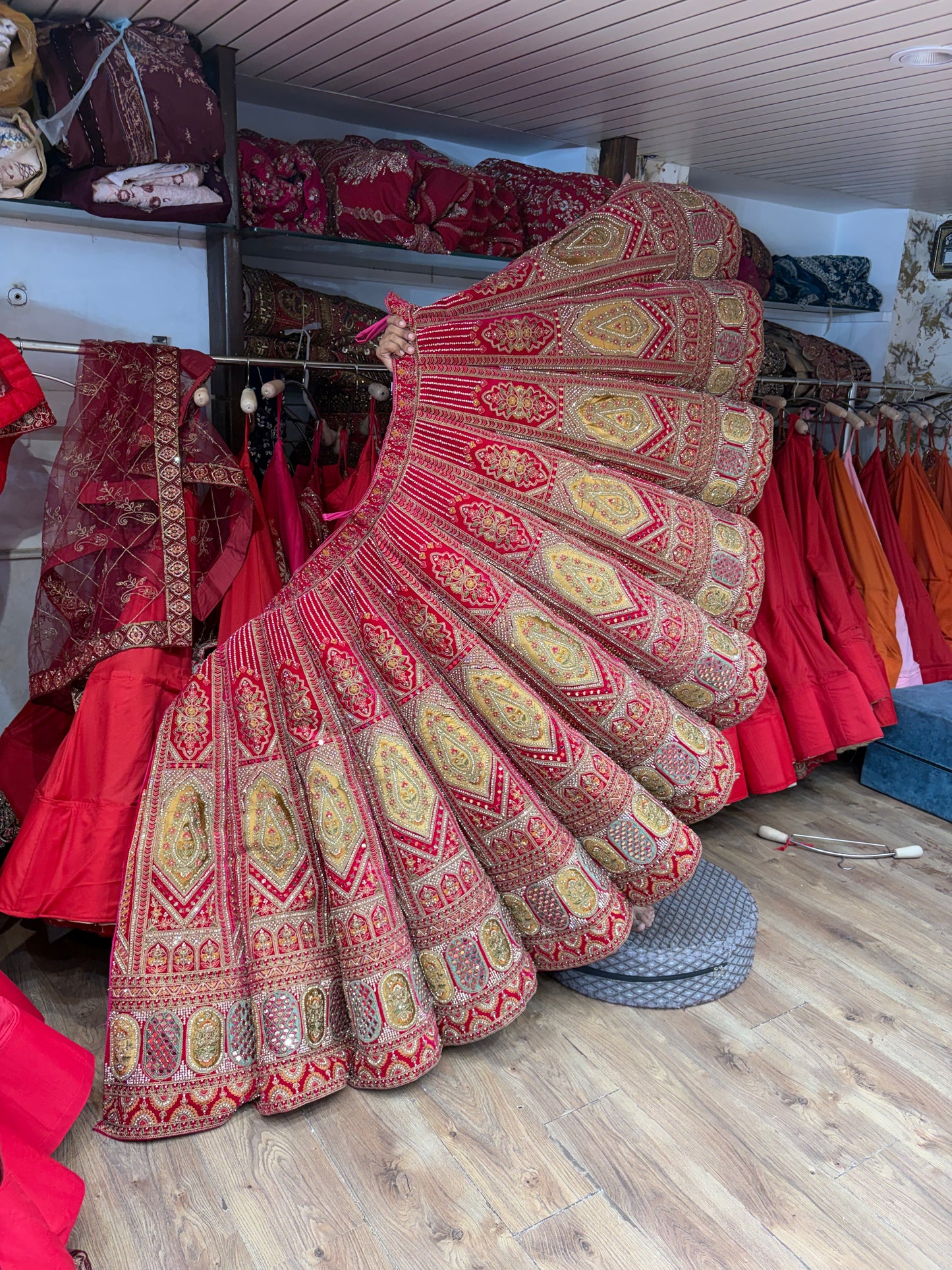 Rani Pink Ball Bridal Lehenga