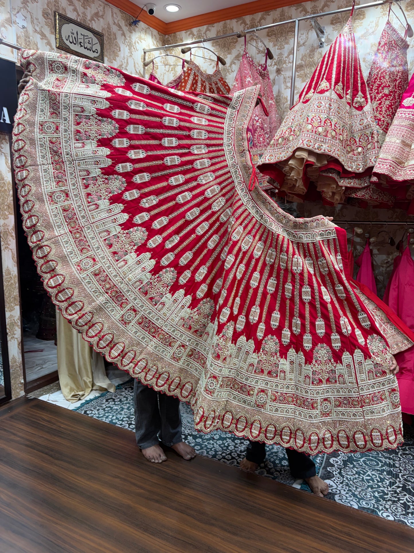 Rani pink Bridal Lehenga