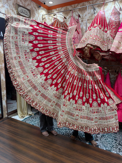 Rani pink Bridal Lehenga