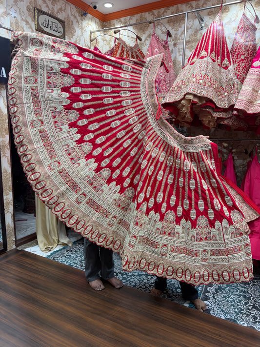 Rani pink Bridal Lehenga