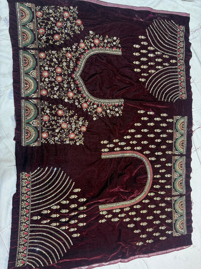 Royal maroon bridal Lehenga happy customer