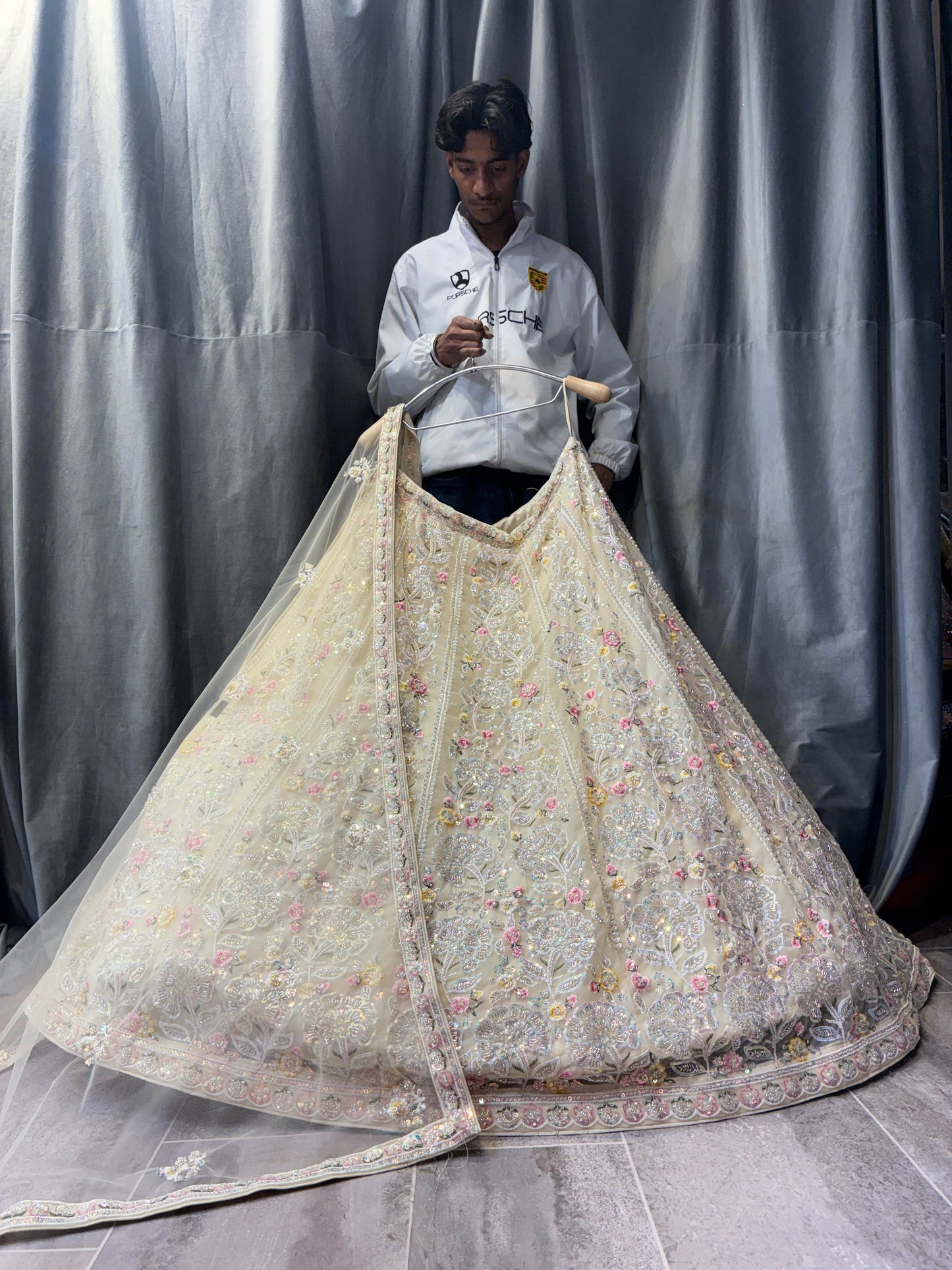 Pretty Cream White Lehenga
