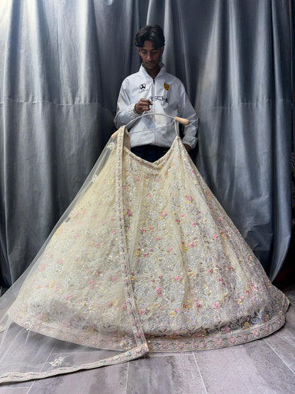 Pretty Cream White Lehenga