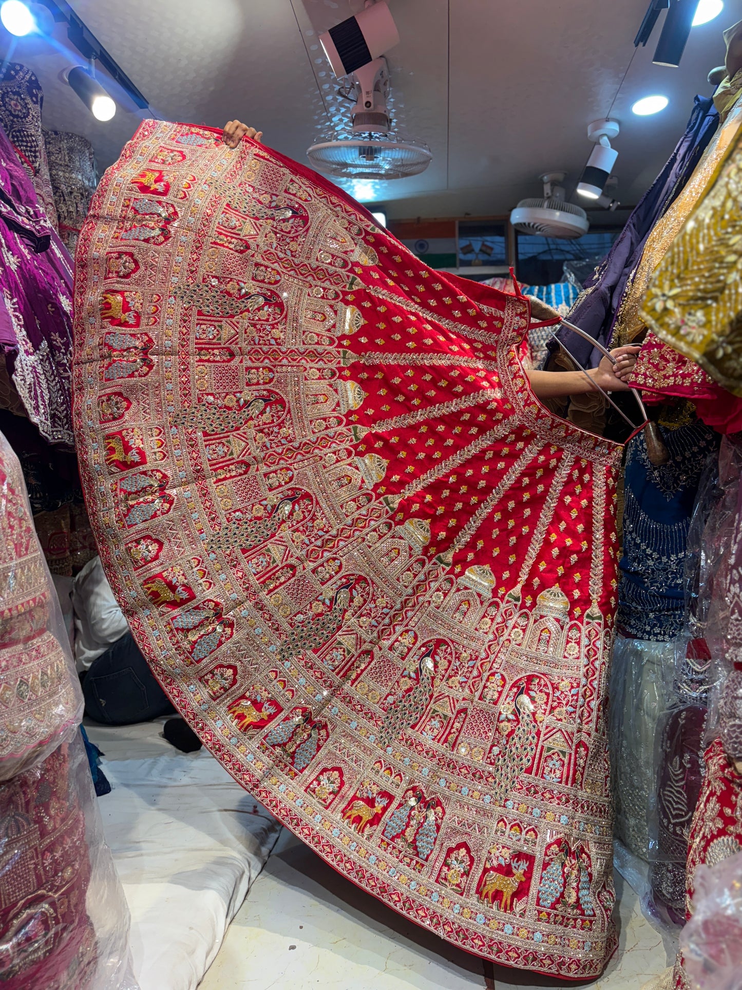 Astonishing Peacock Rani pink Bridal Lehenga