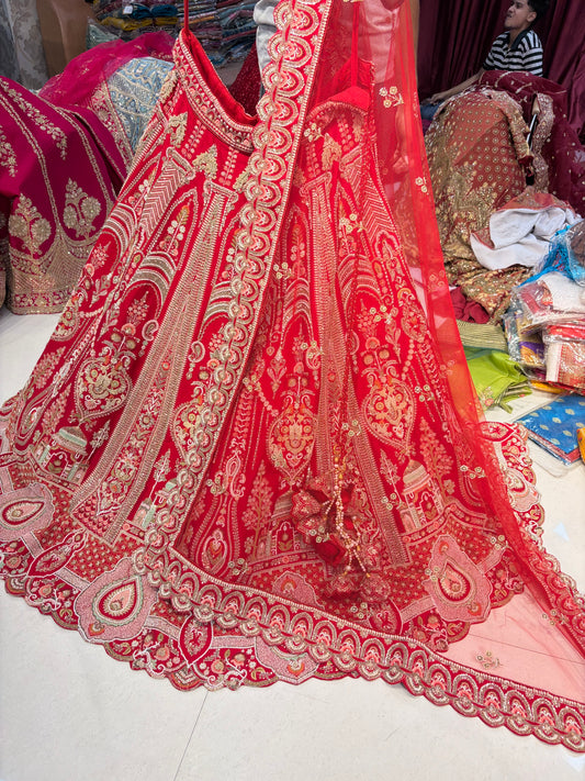 Red Bridal Lehenga