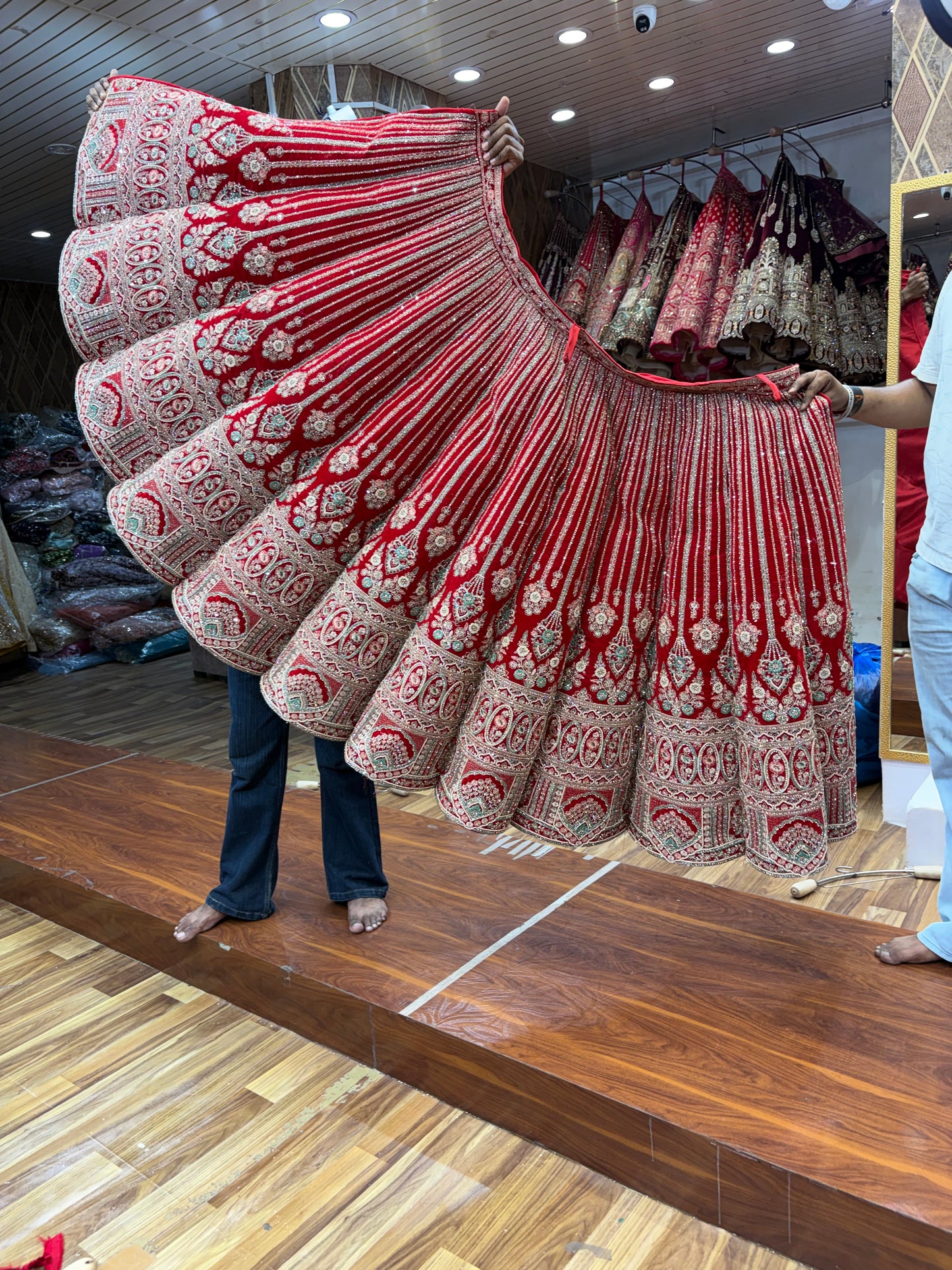 Red Designer Ball Bridal Lehenga