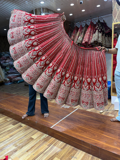 Red Designer Ball Bridal Lehenga