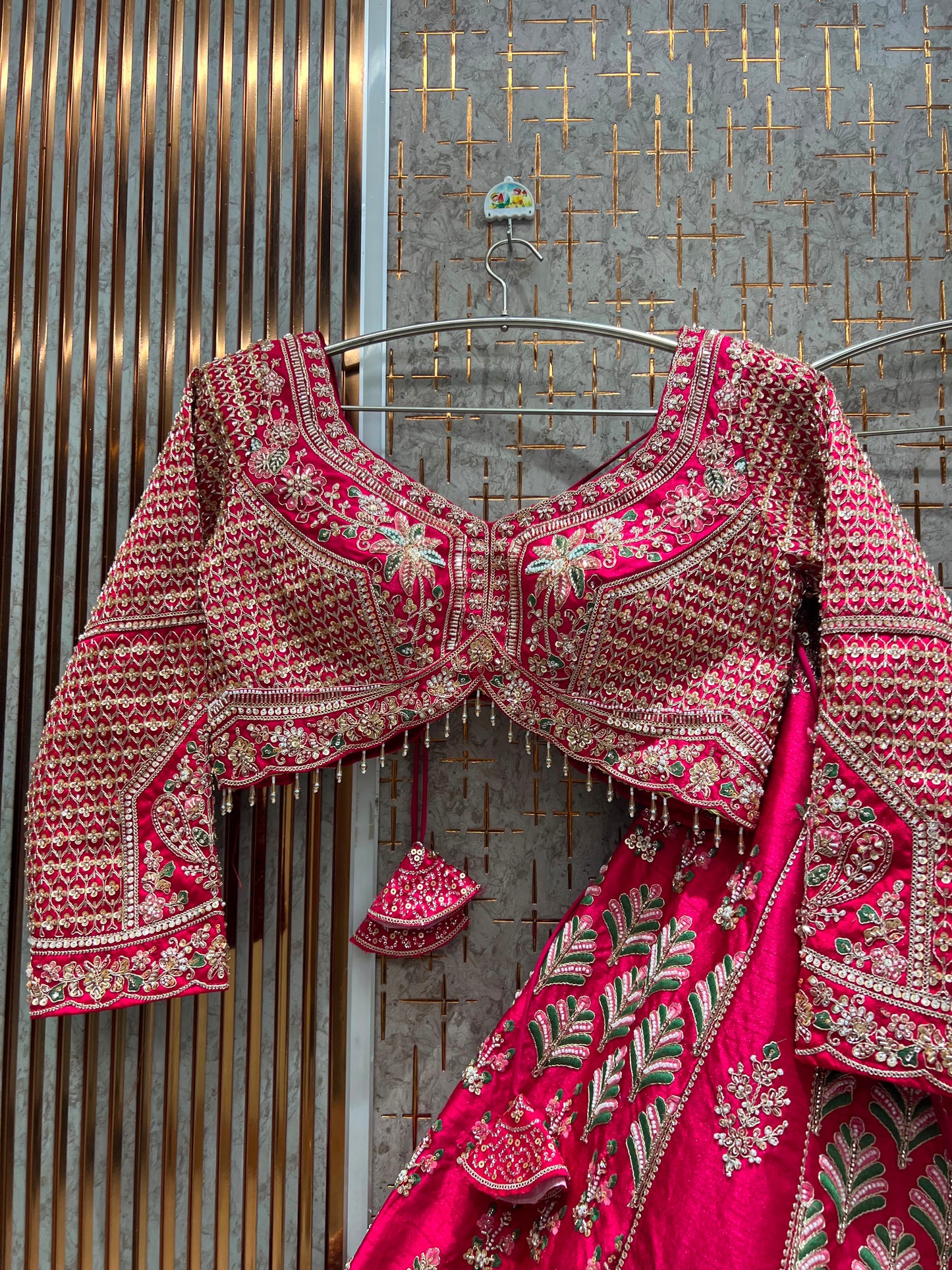White Crop Top Lehenga