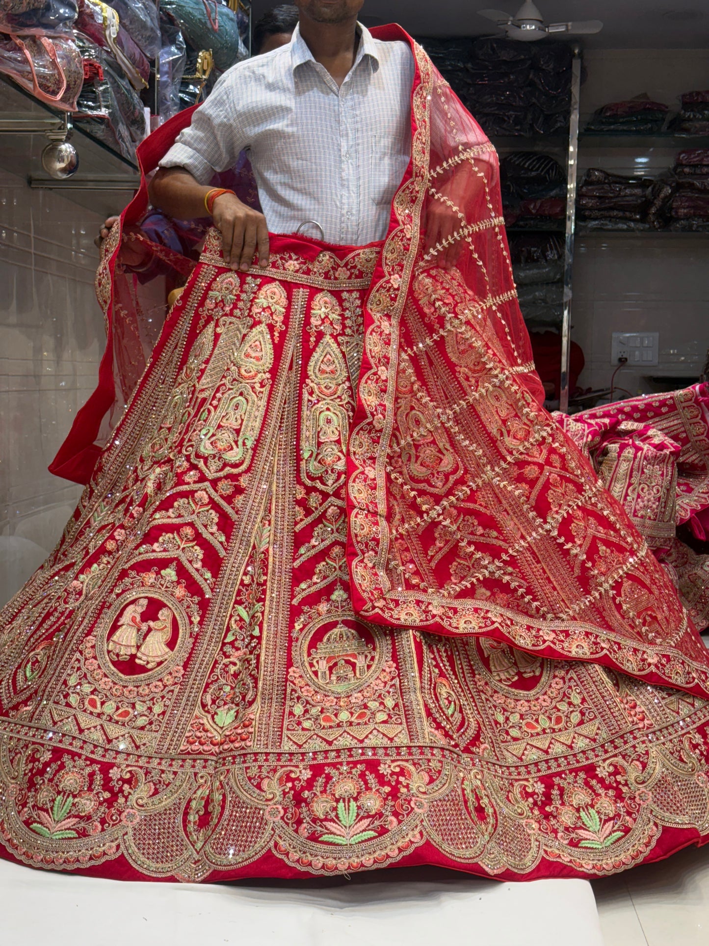 Something different Rani pink Bridal Lehenga