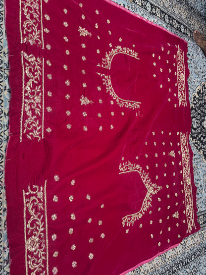 Astonishing red handwork zardozi dabka Lehenga