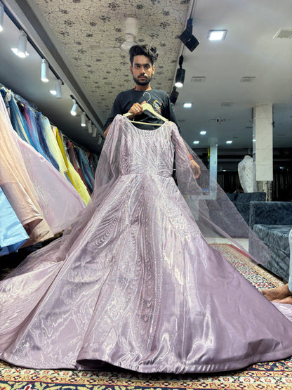 Gorgeous pink gown big flair