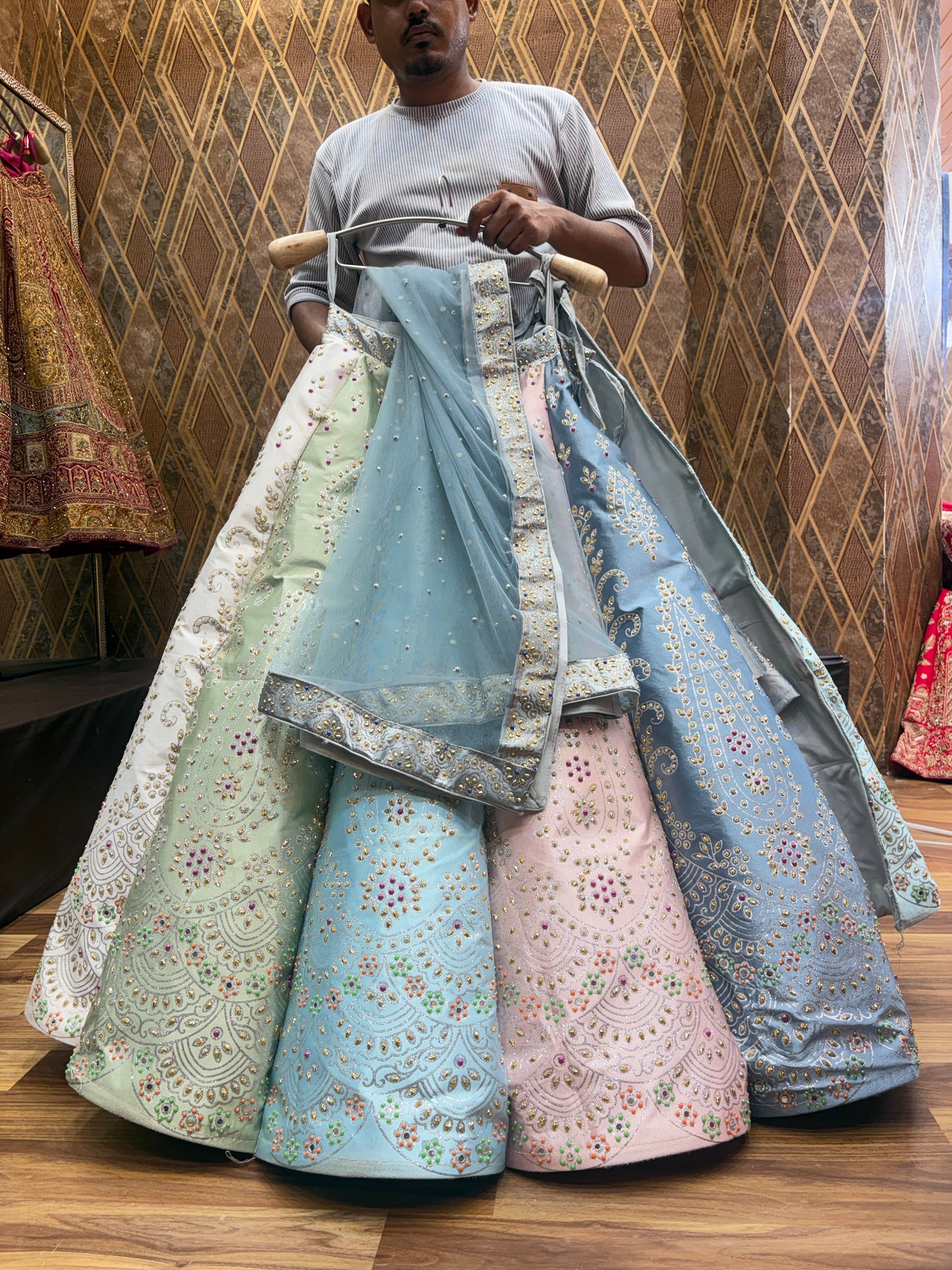 Amazing multicolour ball Lehenga