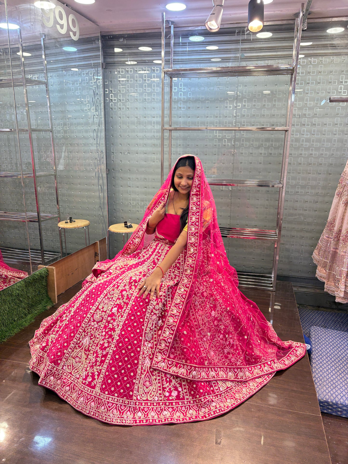 Astonishing red bridal Lehenga