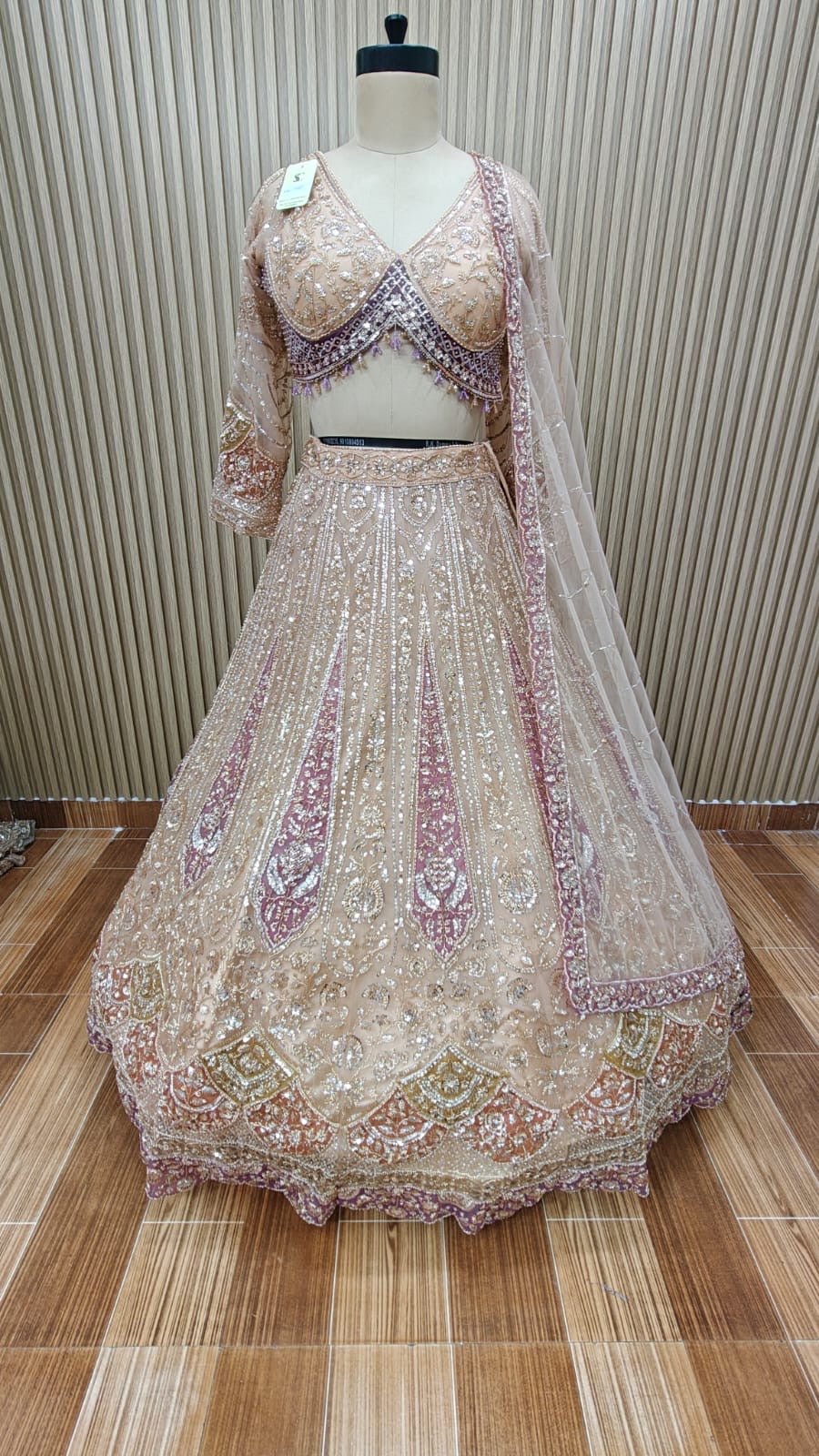 Golden Crop Top Lehenga