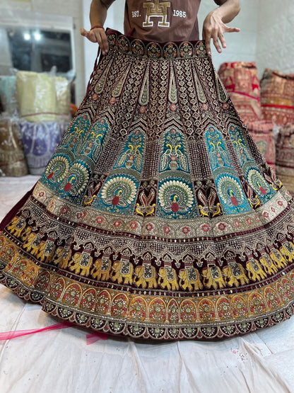 Lovely peacock bridal lehenga
