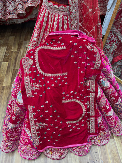 Red Ball Bridal Lehenga