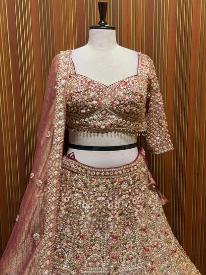 Yellow Crop top Lehenga
