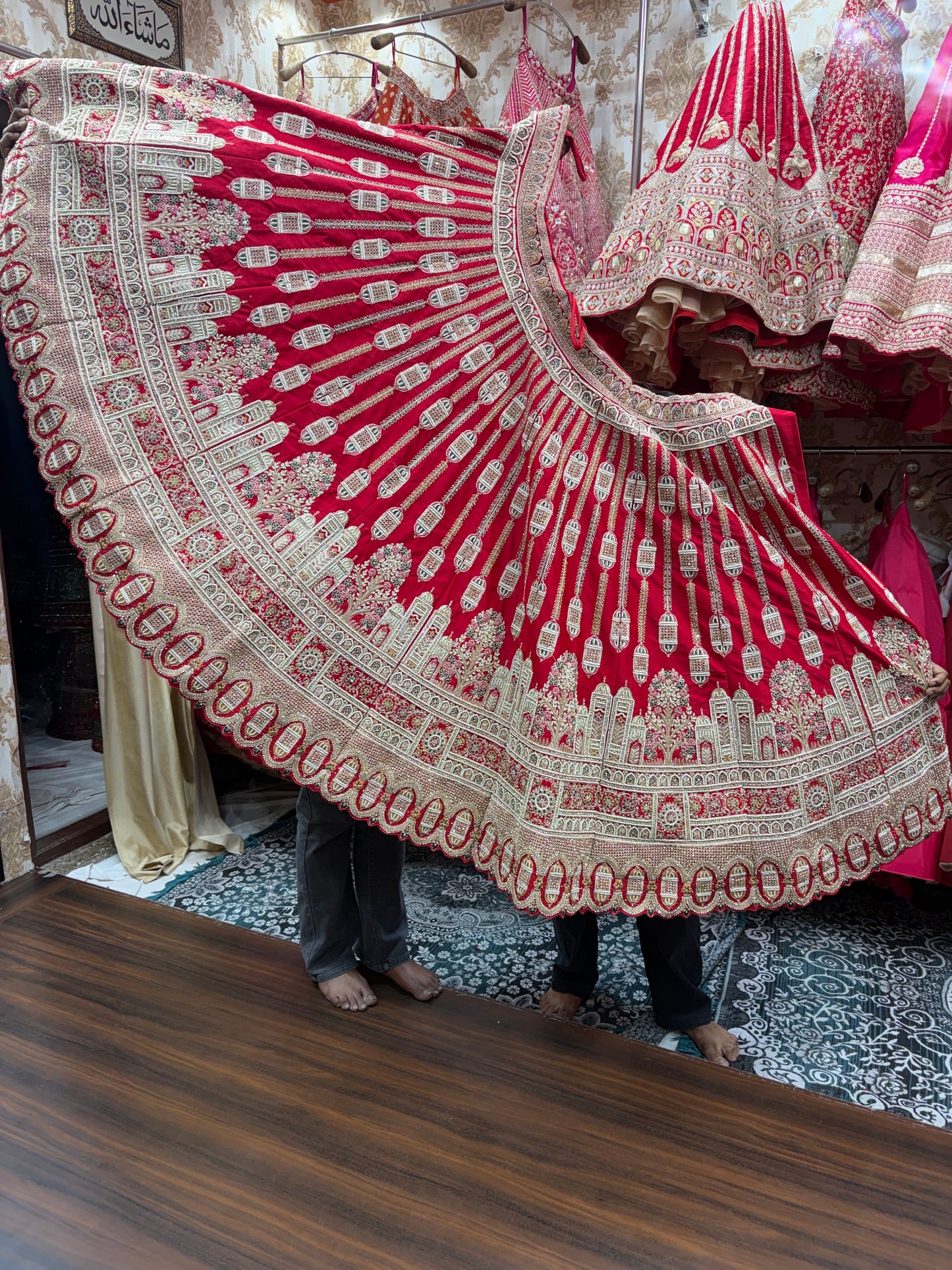 Rani pink Bridal Lehenga