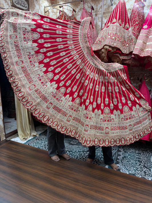 Rani pink Bridal Lehenga
