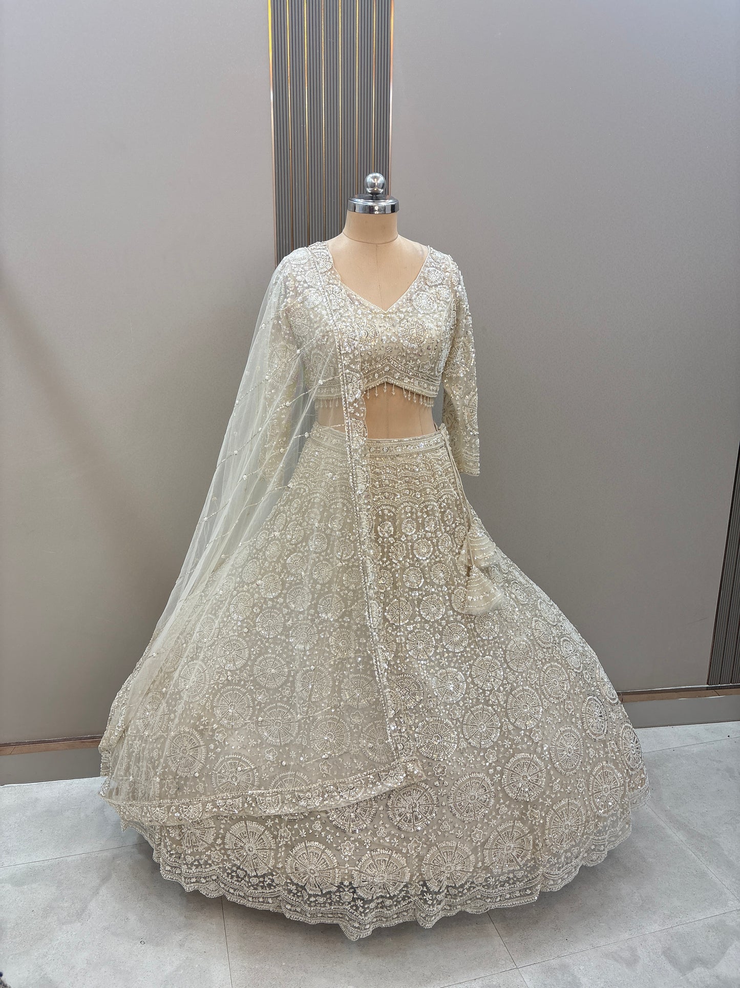 Gorgeous Cherry red on red Monotone Crop top Lehenga