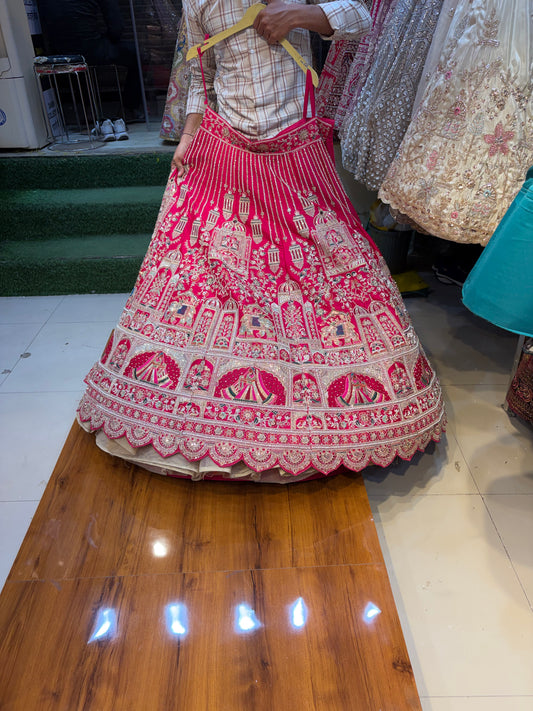 Rani Pink Bridal Lehenga