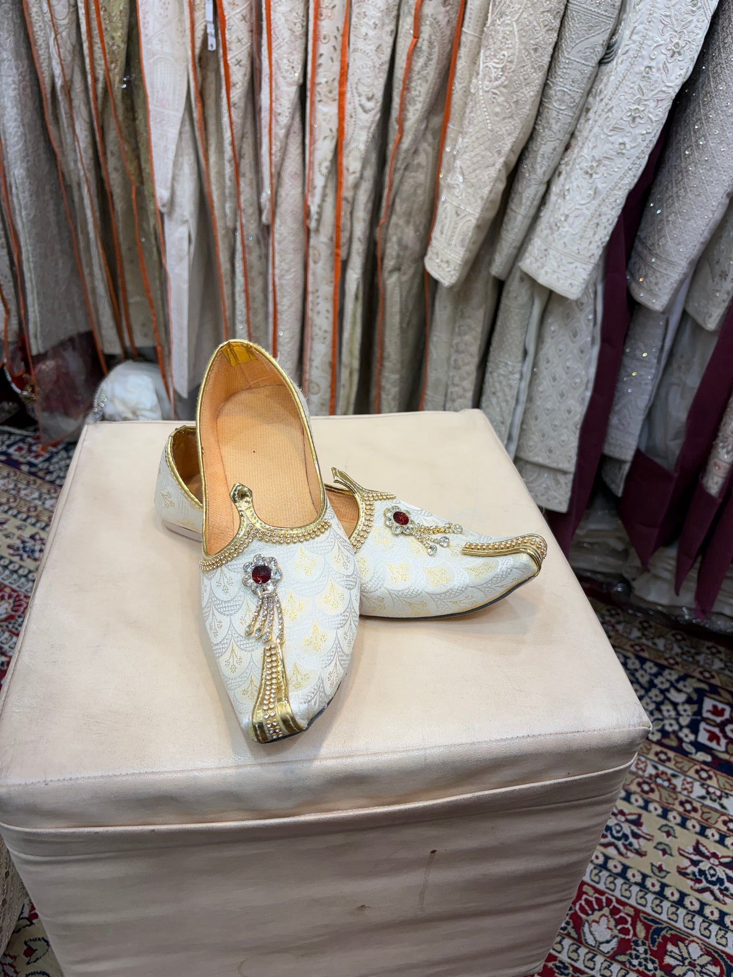 Golden White sherwani - Shopping World