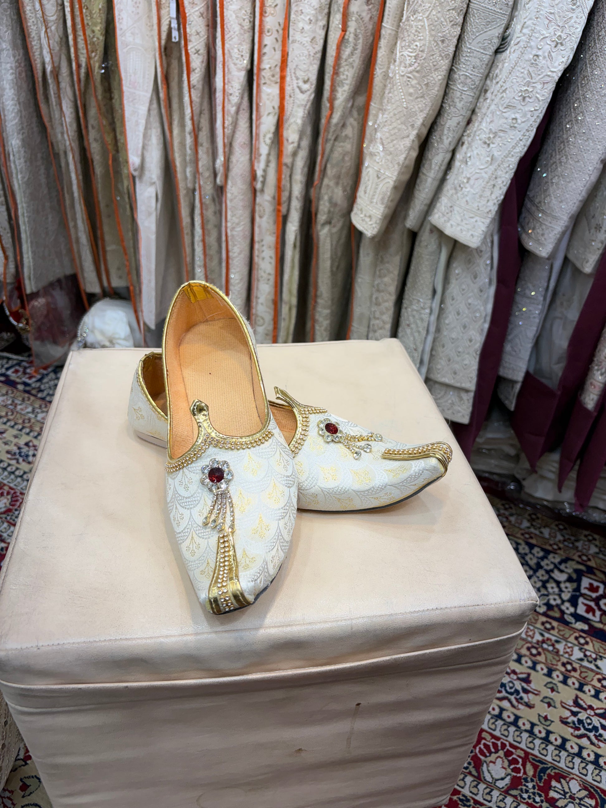 Golden White sherwani - Shopping World